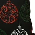 thumbnail image 3 of E by Design Holiday Wishes Painterly Bulbs Print Outdoor Pillow, 3 of 6