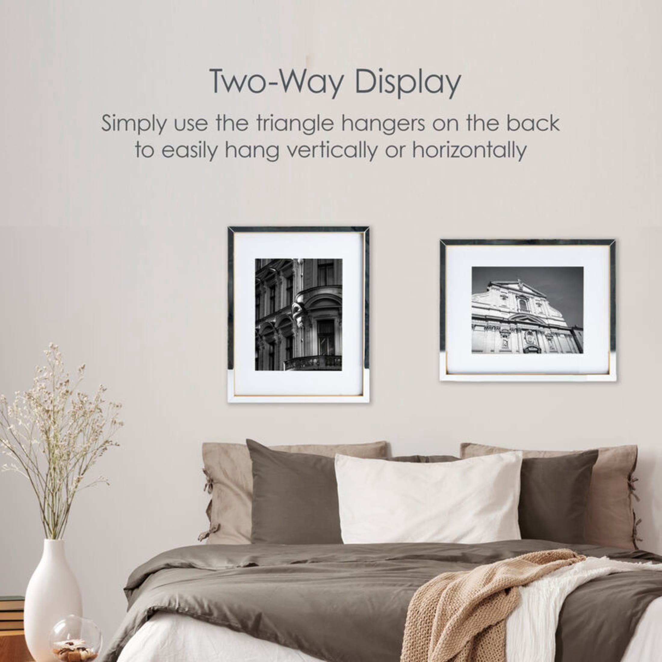 Home Accents 17X21 inch Mirrored Frame 16X20 Matted To 11X14 Picture, Gold