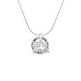 thumbnail image 2 of Delight Jewelry Silvertone Girls Rock with Light Pink Crystal Silver-tone You Mean the World to Me Ring Necklace, 18", 2 of 4