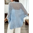 thumbnail image 2 of 2026 Womens Knitted Cardigan Loose Lightweight Summer Sweater Spring Casual Clothes Blue L, 2 of 5