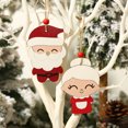 thumbnail image 2 of Encantador adorno navideño de madera para árbol, pareja de ancianos decorativos, diseño creativo y tierno, modelo abuela, ideal para regalos festivos., 2 of 7