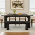 thumbnail image 6 of Tribesigns Wooden Dining Table Bench, 47-Inch Dining Table Bench Long Kitchen Bench with Sturdy Frame, Modern Entryway Bench for Living Room Hallway (Black), 6 of 7