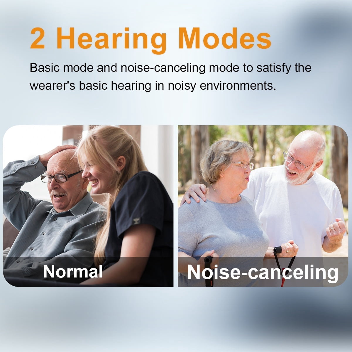 Hearing Aids for Seniors, Mini Rechargeable and Long-Lasting Invisable IN-THE-EAR Hearing Aids with Noise Cancelling, Customizable Listening Experience and Easy Control (Beige)
