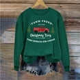 thumbnail image 2 of Retro Vintage Farm Fresh Christmas Trees Red Truck Graphic Women Sweatshirt Funny Holiday Pullover Top, 2 of 4
