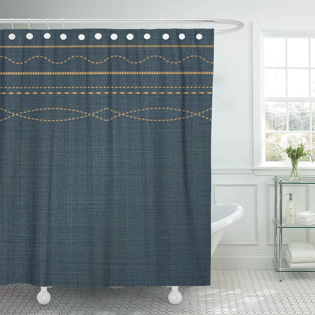 Denim Shower Curtain Fabric 72" x 72" Karin Maki 