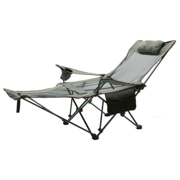 Folding Chaise Lounge Chair for Outside Beach, Portable HeavyDuty