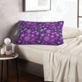 thumbnail image 6 of Naloa Purple Snowflakes Pillowcase, Throw Pillowcase, Wrinkle-Free, Stain-Resistant with Hidden Zipper for Bedroom Sofa-20"x30", 6 of 6