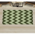 thumbnail image 1 of Shapes Decorative Rug, Chevron Pattern Classic Geometrical Horizontal Zig Zag Stripes Retro Artwork, Quality Carpet for Bedroom Dorm and Living Room, 6 Sizes, Army Green, by Ambesonne, 1 of 1