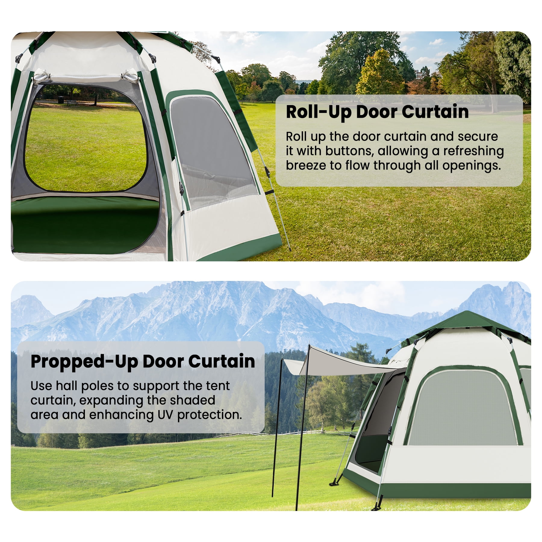 SUNOYAR 4-6 Person Tent for Camping, Camping Tent with Carry Bag, Instant Tent for Outdoor/Hiking/Traveling