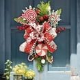 thumbnail image 1 of Guirnalda de la puerta delantera de Navidad Guirnalda colgante de Navidad en forma de lágrima con Swag decorativo para la decoración del Soledad Corona colgante de puerta, 1 of 6