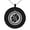 Black, variant on Stainless Steel Earth Element Rune Engraved Small Medallion Circle Charm Pendant Necklace