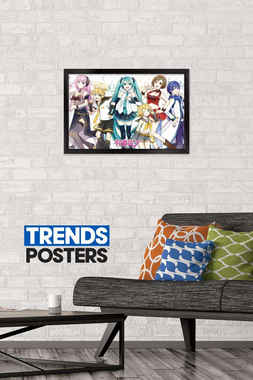 Hatsune Miku - Musical Group Wall Poster, 14.725" x 22.375", Framed