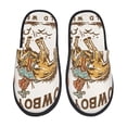 thumbnail image 1 of Balery Cowboy Up Vintage Wild West Pantuflas de Casa de Felpa Silenciosas con Diseño Estampado, Zapatillas Cómodas Antideslizantes de Algodón para Interior-Medium, 1 of 8