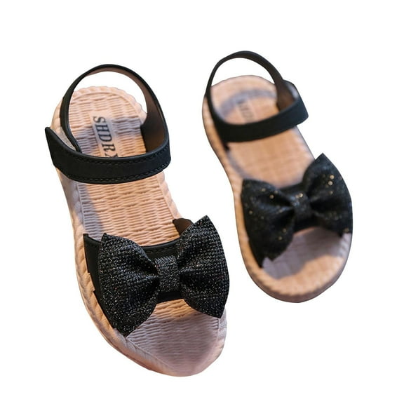 Bkhluea Toddler Girl Sandals - Flower Girl Summer Dress Shoes Open Toe Little Kid Wedding Party Sandals for Girls