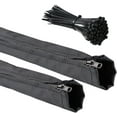 thumbnail image 1 of 2 Pcs Manchon de Gréement Zippé 47 Pieds' de Long avec 100 Pcs Câble Zip Tie Manchon de Moteur de Pêche Manchon de Gestion Organisateur de Câble de Moteur de Pêche pour Couverture Fil et Rallonges51101, 1 of 5