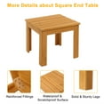 thumbnail image 2 of Small End Table, Square Wood Side Table for Indoor & Outdoor, Corner Table for Bed Room Living Room 18''x18''x16'', Fir Wood Natural, 2 of 10