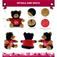 thumbnail image 2 of DolliBu I LOVE YOU Plush Sitting Black Bear – Cute Stuffed Animal with Red Shirt for Valentine, Anniversary, Romantic Date, Boyfriend, or Girlfriend Gift – 6 Inches, 2 of 6