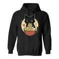 thumbnail image 4 of CONROSES Men's Hoodies Cute Black Cat Graphic Hoodie for Men Long Sleeve Warm Pullover Hooded Sweatshirt Soft Fall Winter Sweatshirts With Pocket, 4 of 4