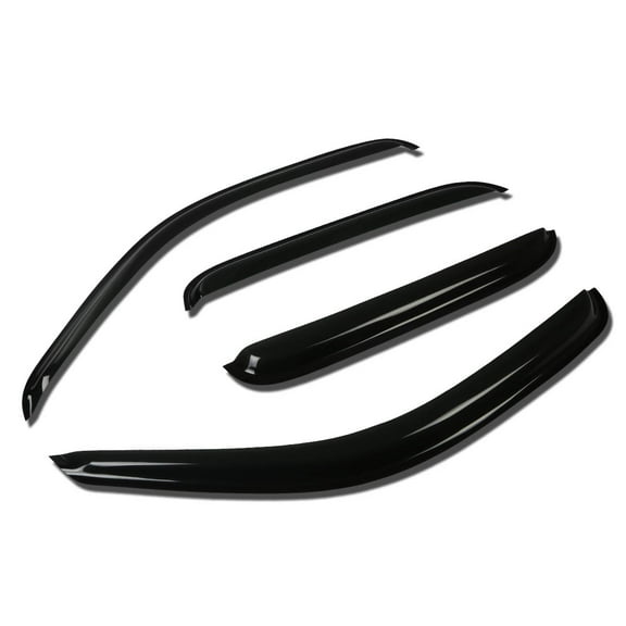 DNA Motoring WVS-095 For 2001 to 2004 Tacoma 1st Gen Double Cab 4pcs Window Vent Visor Deflector Rain Guard (Dark Smoke) 02 03