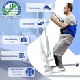 thumbnail image 3 of EZ Assistive Sit-to-Stand Lift Sling for Patient Transfer, Padded Back Support, Adjustable Stand Assist, 500 lb Capacity, Medium, Blue, 3 of 7