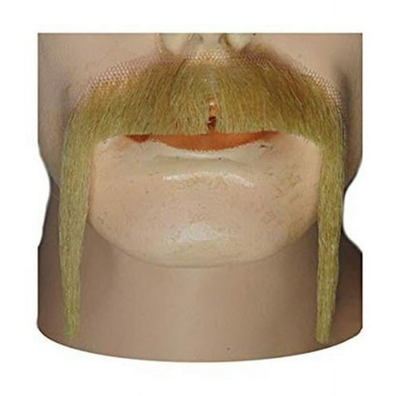 Morris Costumes LW468WT Fu Manchu Human Hair M11L Mustache - No.60 White