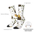 thumbnail image 4 of Xecao Honey Bee Insect Pattern Sport Socks for Women and Men Crew Socks Sporty Calf Socks Casual Socks, 4 of 6