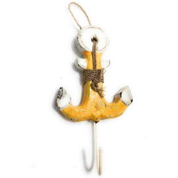 Anchor Hanger 6" - Coastal Yellow Decorative Accent | #Ata1800815y