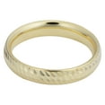 thumbnail image 2 of 14k Yellow Gold Diamond Cut 4mm Wide Hollow Wedding Band Ring, 2 of 3