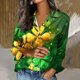 thumbnail image 1 of TaTaai Ladies Fashion St. Patrick's Day Printed Satin Long Sleeve Shirt Lapel Button Down Casual Loose Blouse Satin Top for Daily Party Work Vacation Spring Winter Wear Gift, 1 of 5