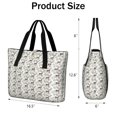 thumbnail image 3 of Tote Bag for Women - Brown Christmas Deer Pattern Shoulder Bag - Large Utility Work Duffle Bag with Zipper Handbag for Travel, Work, Sprots, 3 of 5