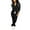 Black, variant on Two Piece Outfits for Women Tracksuit Sweat Suits Workout Jogging Sets Loungewear with Pocket