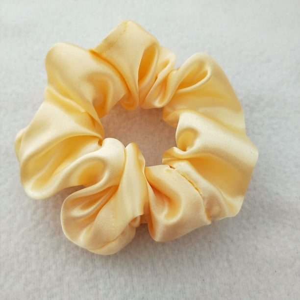 Anillo para el cabello de satén de 60 colores de color sólido Anillo para el cabello de satén de 204 colores Anillo para el cabello de intestino grueso Flor