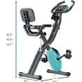 thumbnail image 5 of Foldable Exercise Bike for Home Stationary Magnetic Indoor Cycling Maximum Weight 300 lbs with 10-Level Adjustable Resistance, Arm Bands and Backrest(Green), 5 of 8