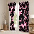 thumbnail image 3 of Manfei Bow Letter Z Blackout Curtains Set of 2 (52x84 Each) for Girls, Pink Initial Ribbon Window Curtains, 3 of 6