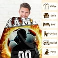thumbnail image 4 of Custom Soccer Blanket Gifts - 80x60 Inches Twin Size Blanket for Men, Adults - Lightweight, Warm Sports Blankets for Bed, Living Room Decor - Cool Soccer Throw Gifts for Soccer Players, 4 of 6