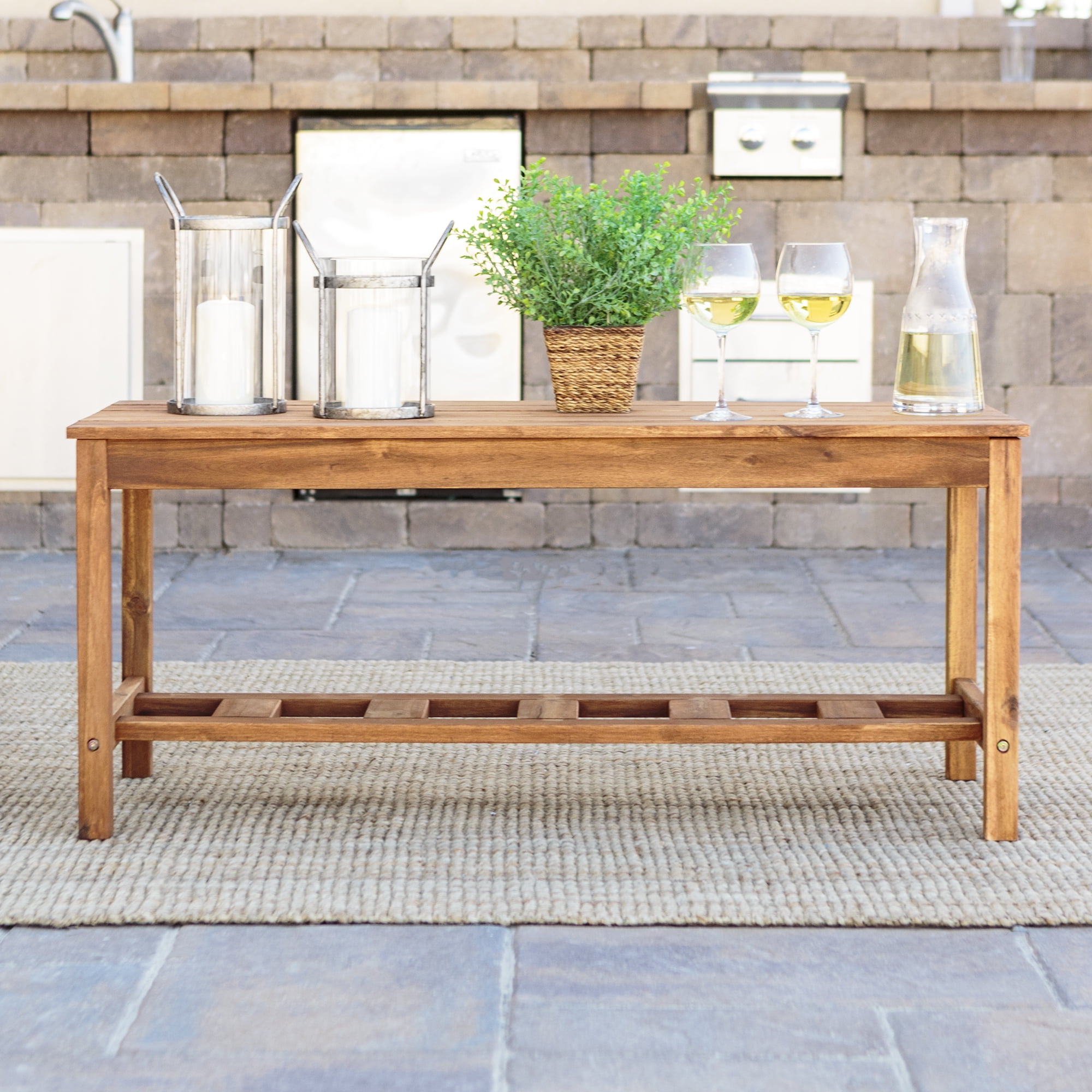 Manor Park Solid Wood Outdoor Patio Coffee Table Brown