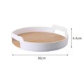 thumbnail image 2 of Plateau Ottoman, Plateau de Service avec Poignées, Plateaux Ronds en Bois Rustiques, Plateau de Table Basse, Plateaux de Service en Bambou Moderne, Plateaux Ottomans en Bois, 2 of 4