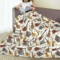 thumbnail image 6 of Salouo Guitar Print Bed Blankets,Flannel Blanket Comfortable Air Conditioning Blanket Lightweight Blanket for Sofa Bed Travel & Couch -40"x30", 6 of 8