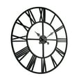 Mainstays 30" Plastic Roman Numeral Analog Open Back Wall Clock, Black