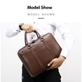thumbnail image 4 of Noble choice, Sac à Main d'Affaires en Cuir Grande Capacité, Marron, 4 of 18