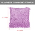 thumbnail image 4 of Unique Bargains 2-Pack Shaggy Decorative Throw Pillow Cases 18" x 18" Light Purple, 4 of 8