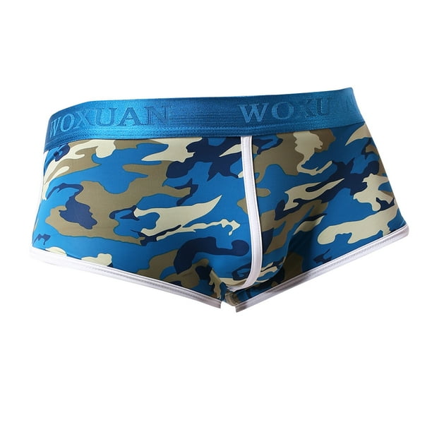 Calzoncillos de Camuflaje Ropa Interior de Camuflaje para Hombres Calzoncillos Deportivos Comodos Y Comodos azul Yinane Ropa interior de Camo de los hombres Walmart en linea