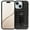 Black Weave, variant on Walli Cases iPhone 13 Phone Case with Wallet and Finger Strap - Red Radiance