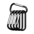 thumbnail image 5 of BETOR 50/100 pcs Silver / Black Aluminum Carabiner Spring Belt Clip Key Chain, 100pcs Black, 5 of 8
