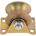 thumbnail image 3 of 8 PCS 2 Inch Steel U Groove Wheel Pulley, Sliding Gate Rollers with Bracket, Heavy Duty Rigid Caster for Inverted Track, 3 of 5