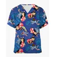 thumbnail image 5 of Camisetas de uniforme de enfermera, camisetas con cuello en V, ropa de hospital de Disney Stitch para mujer, camisetas de verano 2024 con bolsillos para mujer, 5 of 5