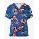 thumbnail image 5 of Camisetas de uniforme de enfermera, camisetas con cuello en V, ropa de hospital de Disney Stitch para mujer, camisetas de verano 2024 con bolsillos para mujer, 5 of 5