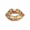 thumbnail image 2 of Mudket Gold Lips Canvas Wall Art, Framed Glam Wall Decor for Bedroom Bathroom, Trendy Fashion Wall Art for Women, Ready to Hang - 12"L x 8"W, 2 of 9