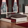 thumbnail image 2 of Leo & Lacey Urban Full Trundle Platform Bed in White, 2 of 4