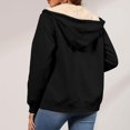 thumbnail image 6 of Women's Hoodie Zip Sherpa Lined Fleece with Pockets Warm Jacket Zip-Up Coat, 6 of 8